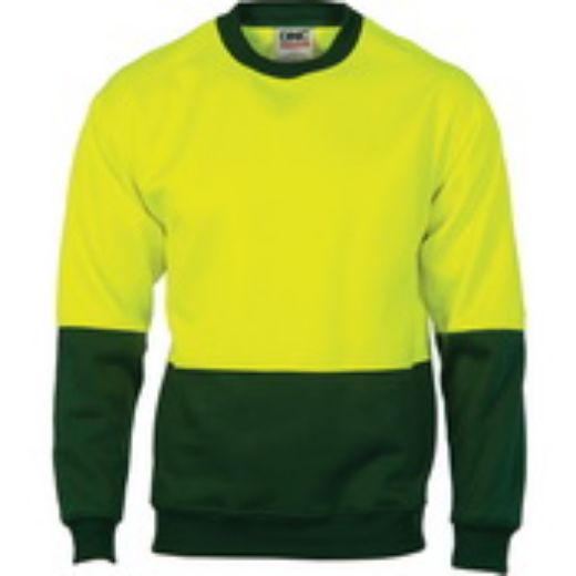 Picture of DNC HiVis Two Tone Fleecy Sweat Shirt (Sloppy Joe) Crew-Neck